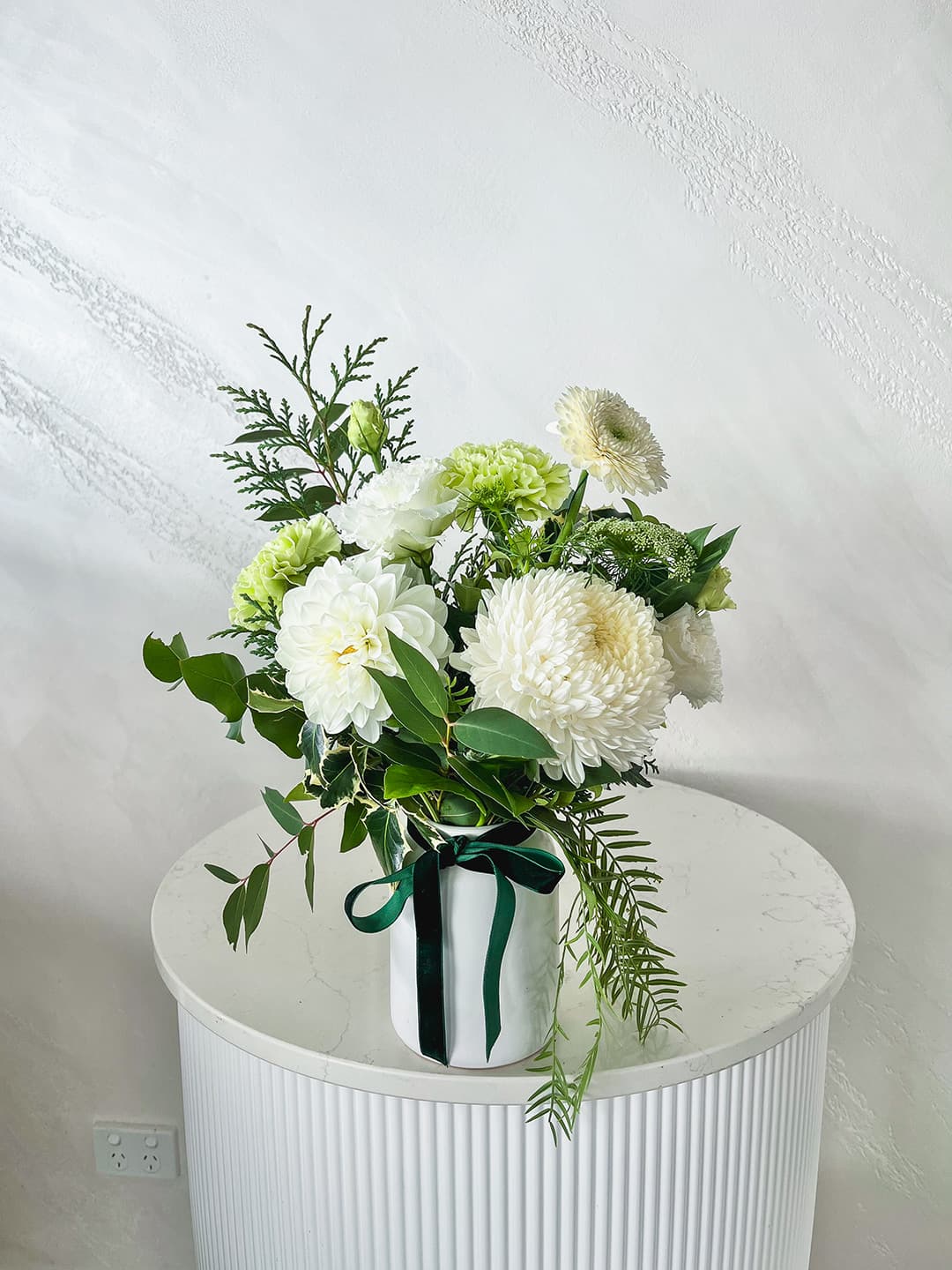 Donner White Ceramic Jar