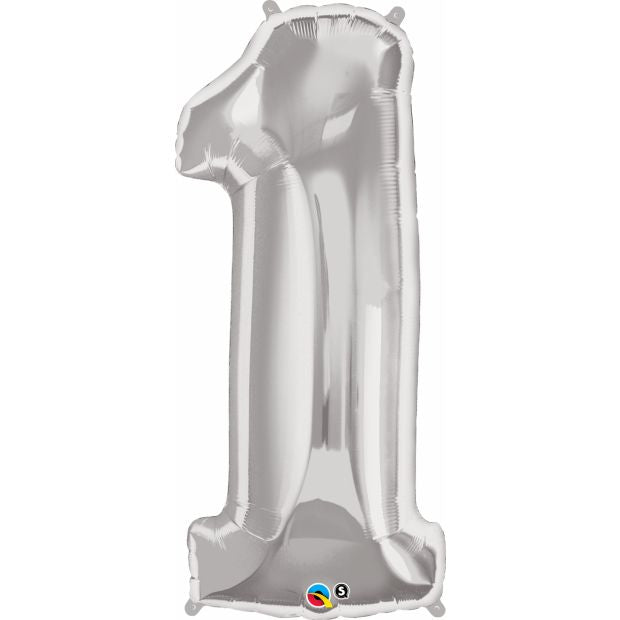 Large Number Balloon Silver