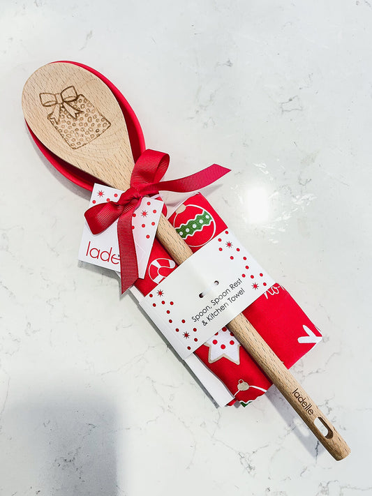 Spoon, Spoon Rest and Kitchen Towel Set